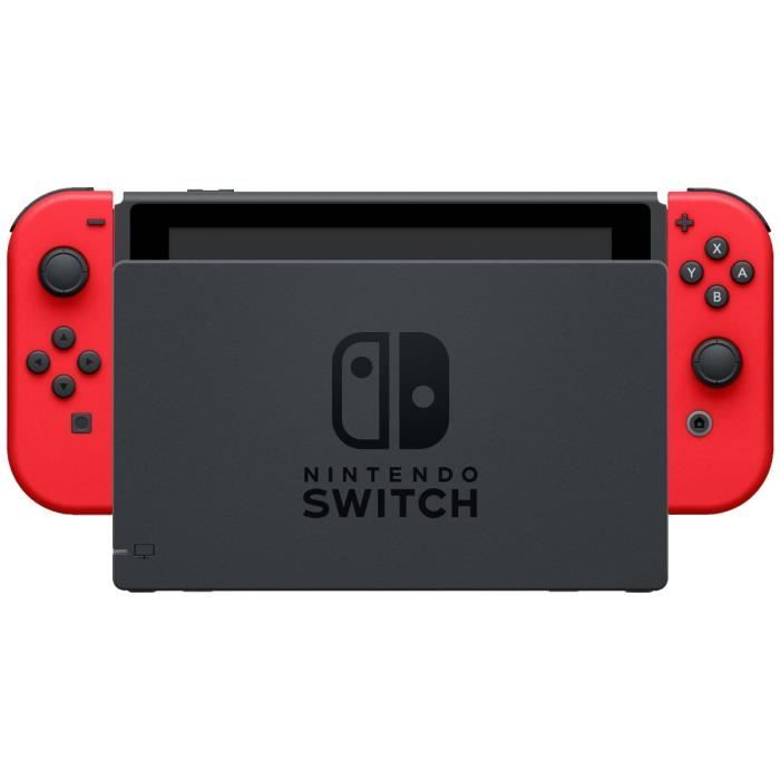 Console Nintendo Switch avec Joy-Cons rouges | Édition Limitée + Super Mario Odyssey (Code) + Stickers Super Mario Bros. Le Film