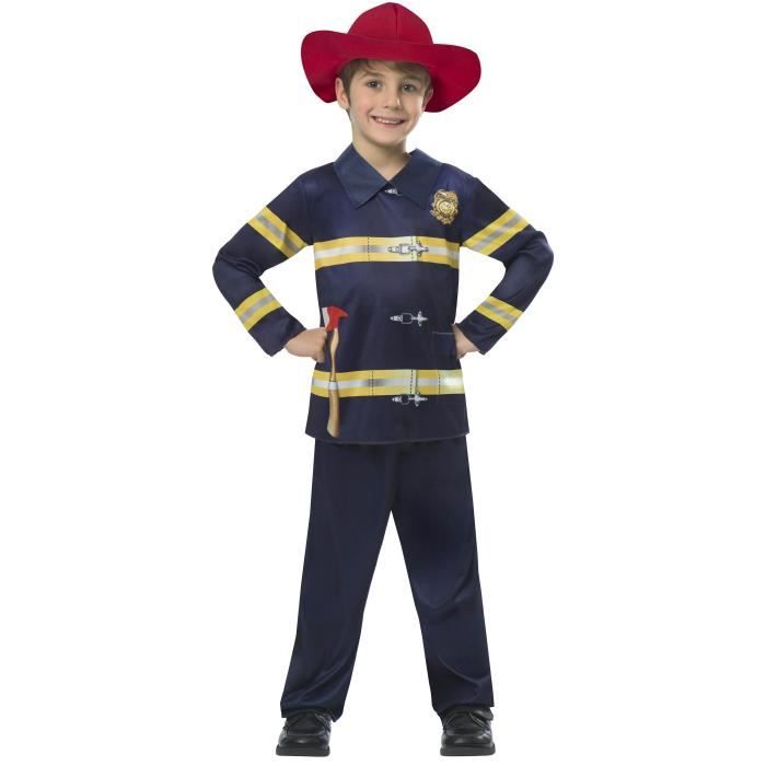 AMSCAN - Déguisement Pompier - pantalon, haut et chapeau
