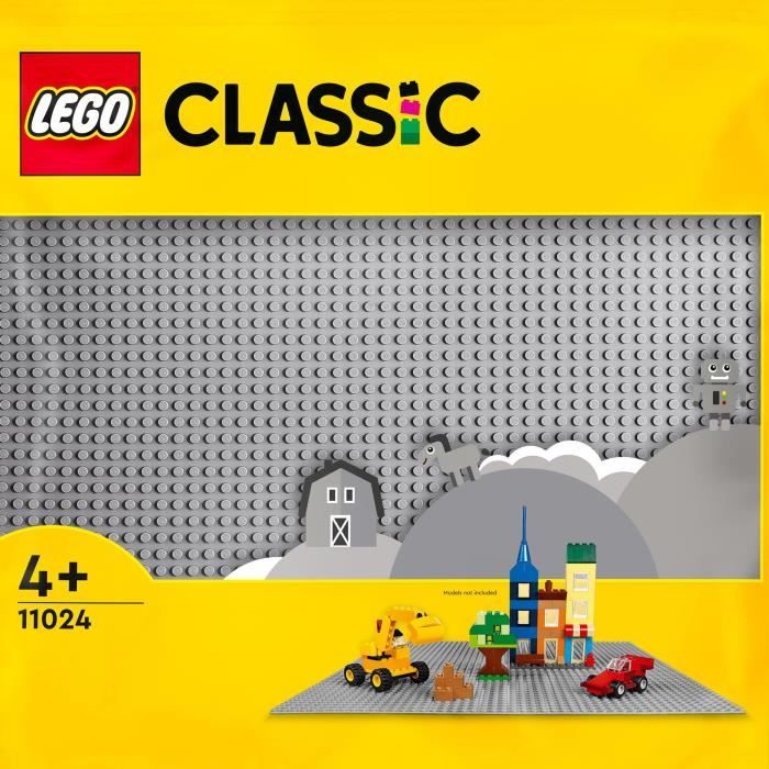 LEGO 11024 Classic The Grey Building Plate 48x48, Base Base para construir, ensamblar y exhibir