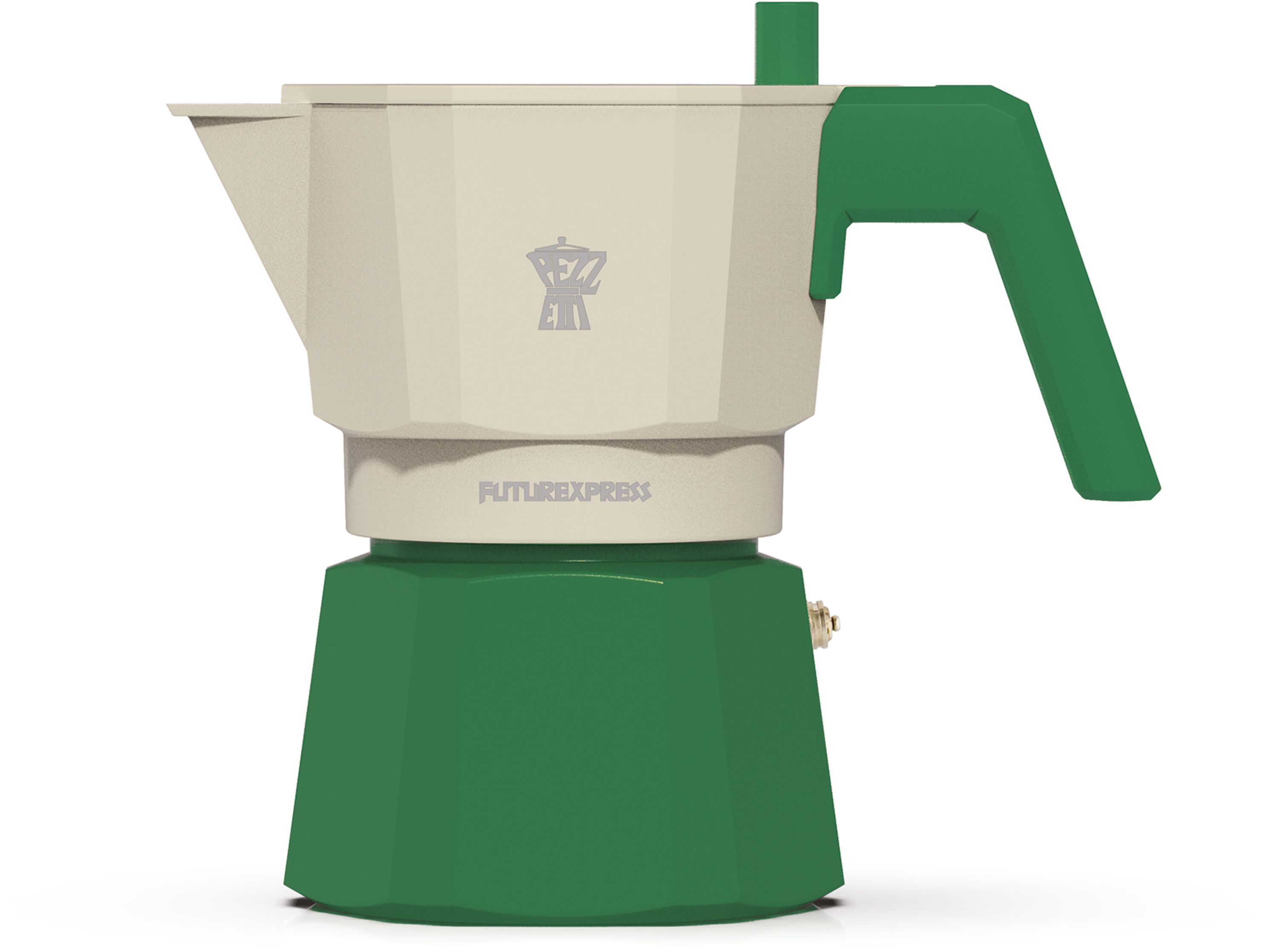 Cafetière Italienne PEZZETTI Futurexpress en Aluminium - 3 Tasses - Vert