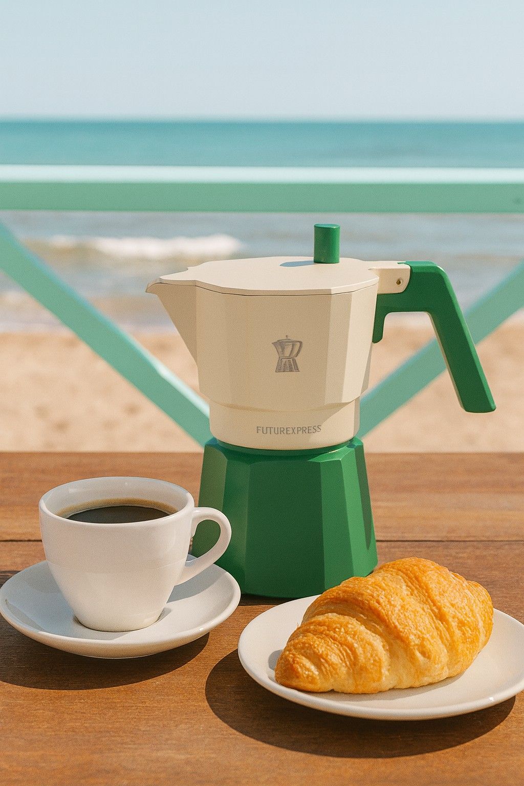 Image secondaire de Cafetière Italienne PEZZETTI Futurexpress en Aluminium - 3 Tasses - Vert