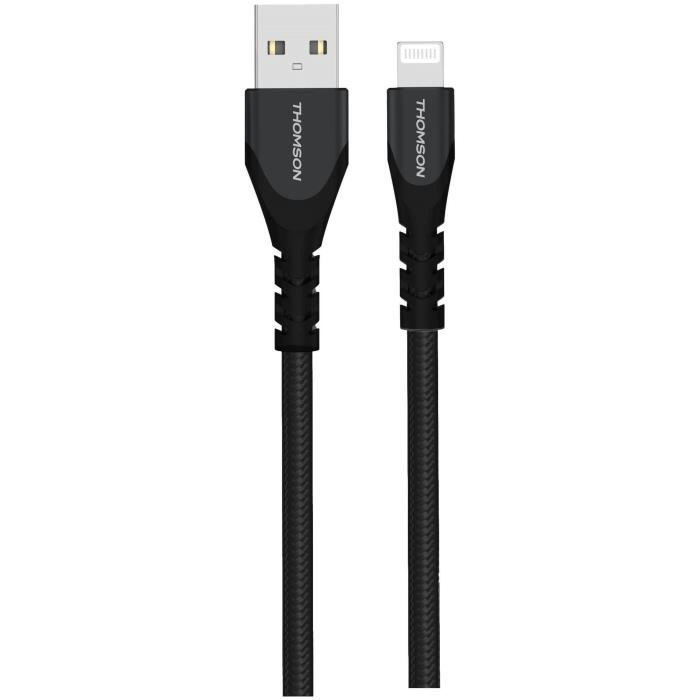 Câble - THOMSON - Charge & données - USB-A vers lightning - Certifie MFI - 3A - 1.5 m