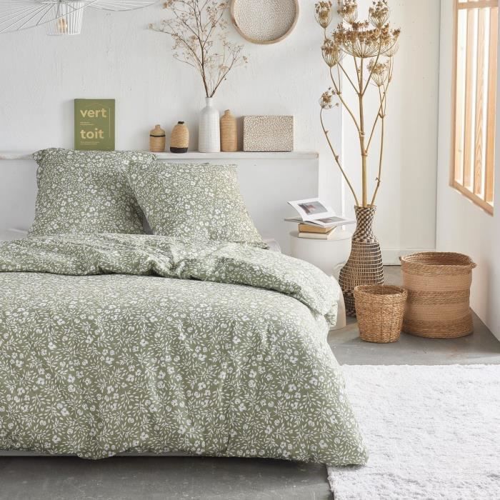 Bedding set - TODAY Crazy - Floral print - 2 people - 220 x 240 cm - Green