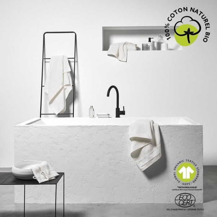 Image secondaire de Maxi drap de bain - TODAY - 90 x 150 cm - Coton - Organic Craie