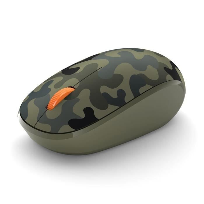 MICROSOFT Souris Bluetooth - Souris optique - 3 boutons - Sans fil - Bluetooth 5.0 - Camouflage Vert Foret
