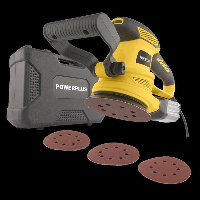 Image secondaire de Ponceuse Excentrique POWERPLUS 450W avec Bac de Récupération de Poussière