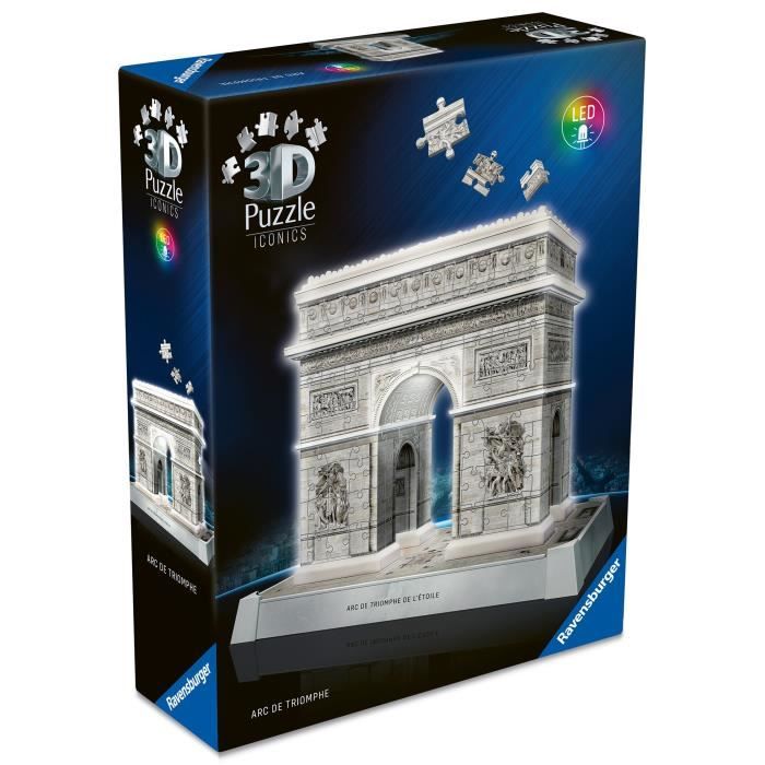 Image secondaire de Puzzle 3D Iconics - Arc de Triomphe illuminé