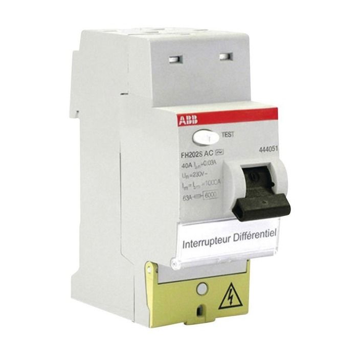 ABB Interrupteur différentiel a bornes décalées type AC 40 A