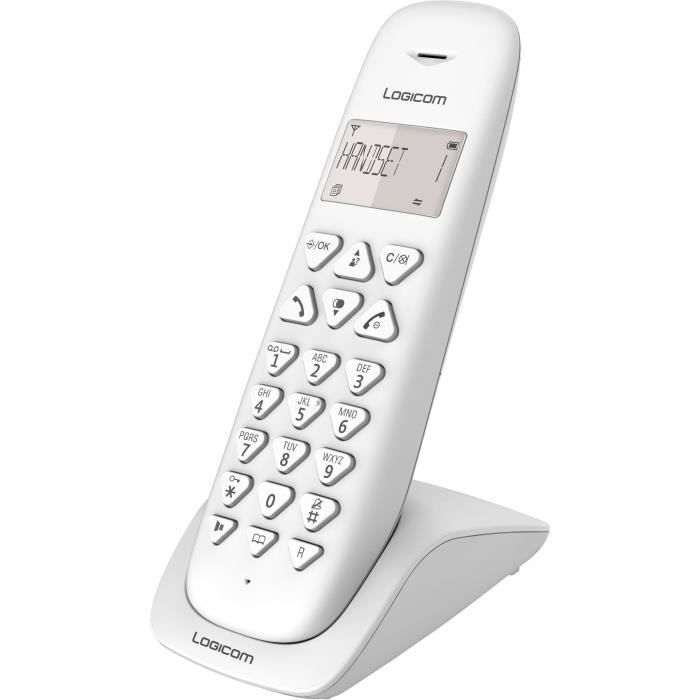 LOGICOM T?l?phone sans fil VEGA 150 SOLO Blanc sans r?pondeur