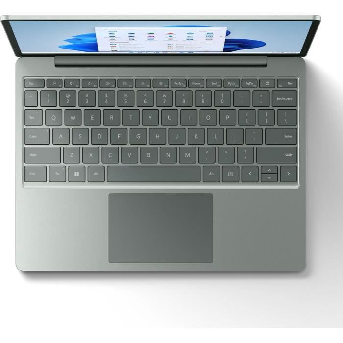 PC Portable - MICROSOFT - Surface Laptop Go 2 - 12,4 - Core i5 - RAM 8 Go - Stockage 128 Go - Windows 11 - AZERTY - Vert Sauge