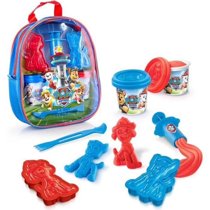 Pat Patrol - Zaino pieno di pasta modellabile e accessori - Tempo libero creativo - PPC 031 - Canal Toys