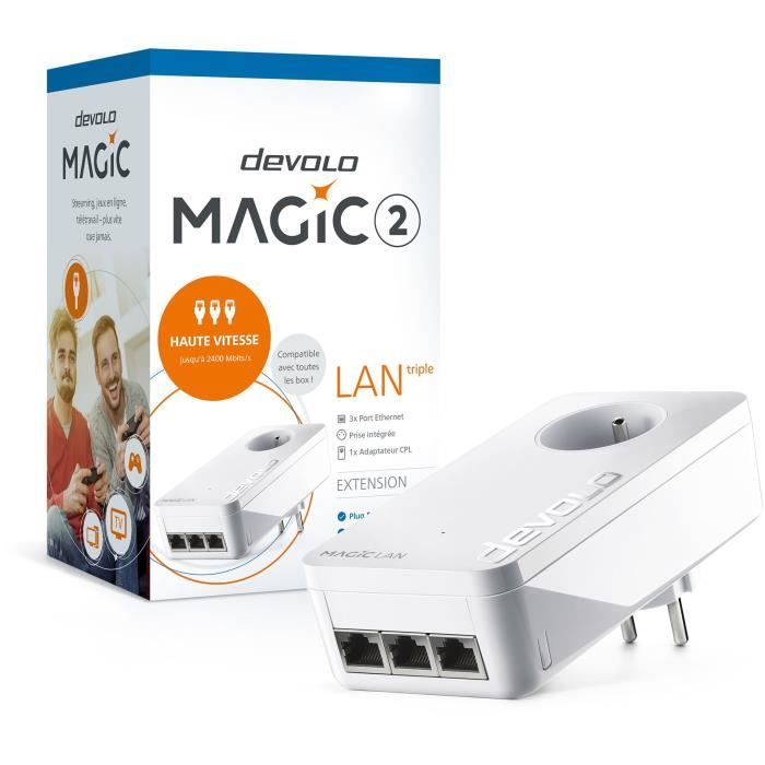 DEVOLO Magic 2 LAN triple - Extension - 1 adaptateur 3xGigE - 2400 Mbits/s