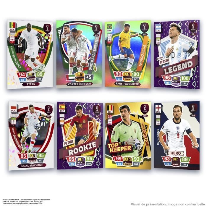 Cartes blister de 6 pochettes + 1 pochette offerte a collectionner PANINI - World cup trading cards game 2022