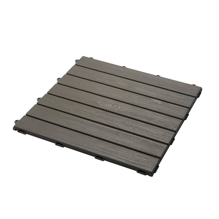 Smoby - Set 6 piastrelle - Pavimentazione Casa - 45x45cm - Effetto materico legno - Anti UV - 100% plastica riciclata e riciclabile