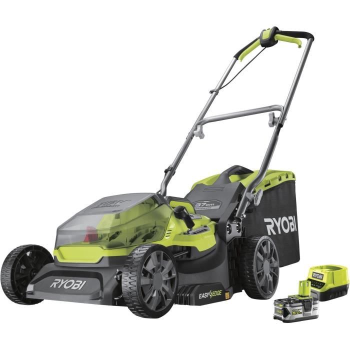 Recortadora sin escobillas RYOBI LithiumPlus 18V 37cm - 1 bater�a 5.0 Ah - 1 cargador r�pido - RY18LMX37A-150