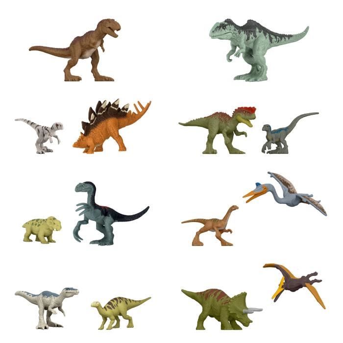 Coffret de 5 mini-figurines - JURASSIC WORLD - GWP38 - Dinosaures et figurine humaine - 3 ans et + - Multicolore