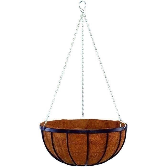 Sospensione+cocco - GARDEN ID Georgain - Ø35 H19 cm - Fibra di cocco premium - Struttura solida - Profonda per lo sviluppo delle piante