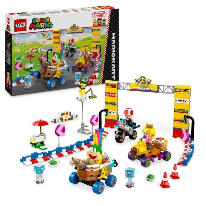 LEGO Super Mario 72036 Mario Kart – Baby Peach & Grand Prix Pack – Moto giocattolo