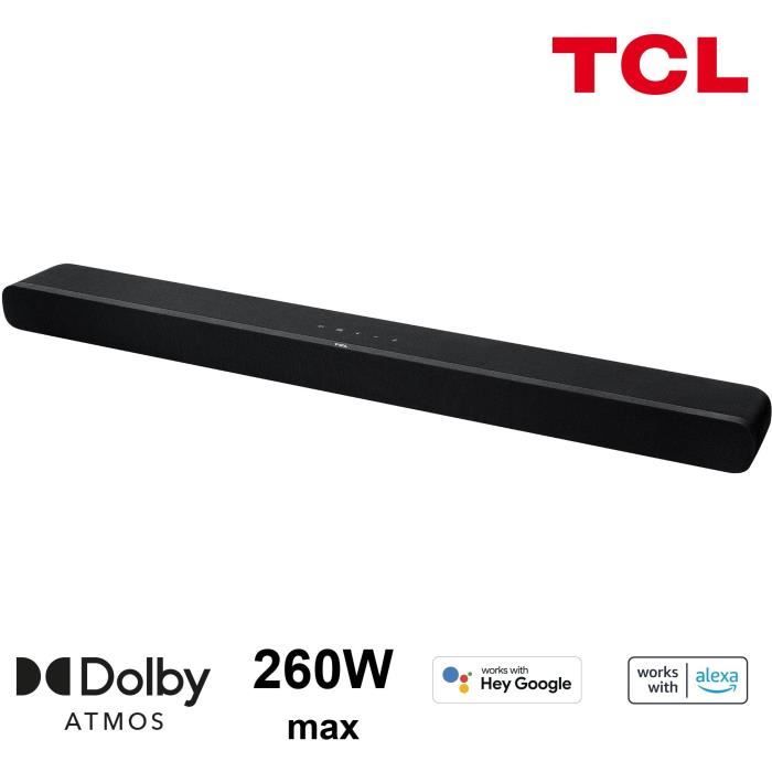 TCL TS8211 - Barre de son Dolby Atmos 2.1 avec caissons de basse int?gr?s - 260W - HDMI - Chromecast int?gr? - Compatible Alexa