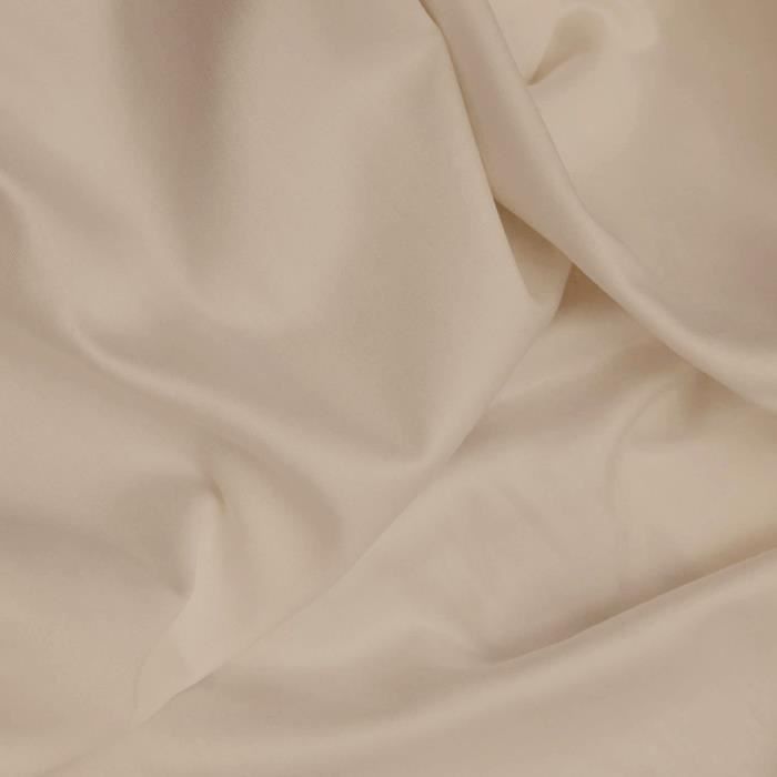 Image secondaire de Parure de lit - 1 housse de couette 220 x 240 cm + 2 taies d'oreiller 60 x 60 cm - Satiné 100% coton - Beige