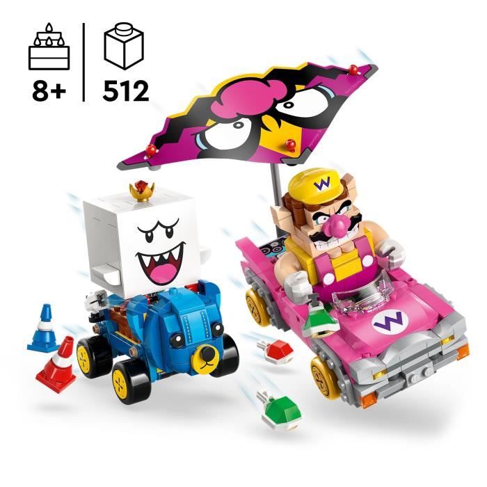 Image secondaire de LEGO Super Mario 72038 Mario Kart Wario et Roi Boo - Jeu de Construction des 8 ans
