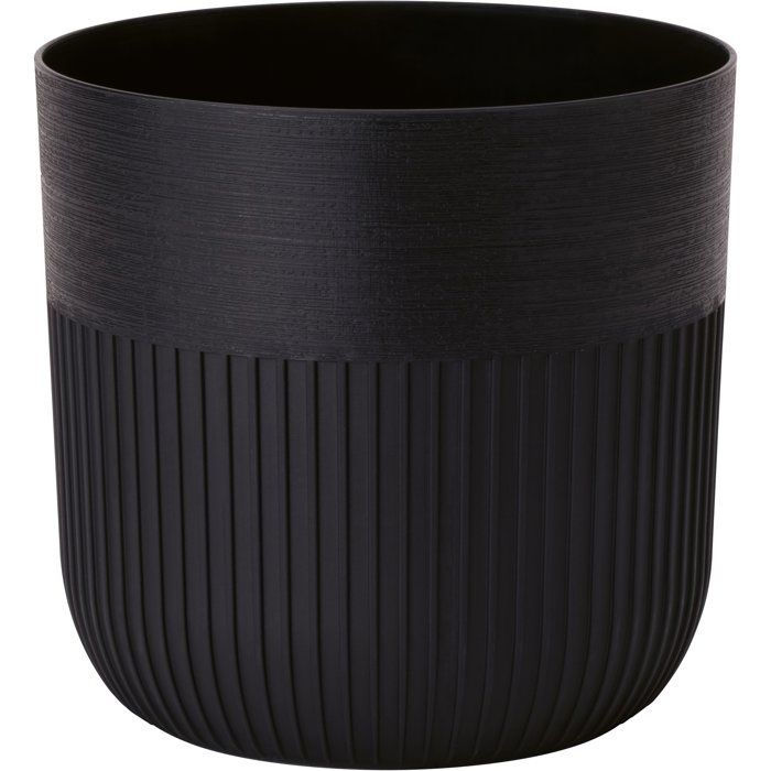 Pot de fleurs rond Luca Grande - Noir Ø 40 cm - 41 L