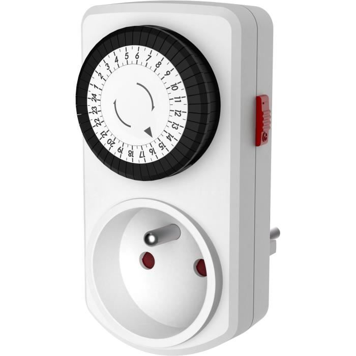 Temporizador mec�nico compacto - GAO - Programador 3680W - 16A - 96 ciclos de conmutaci�n/d�a - Blanco
