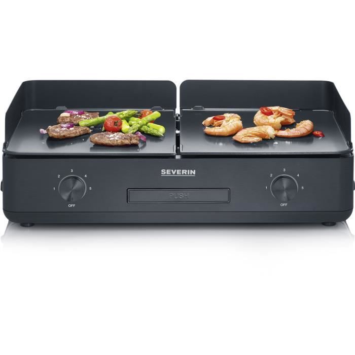 Plancha SEVERIN - PG8569 - Surface de cuisson 48x27cm - Revetement céramique antiadhésif - 2200W