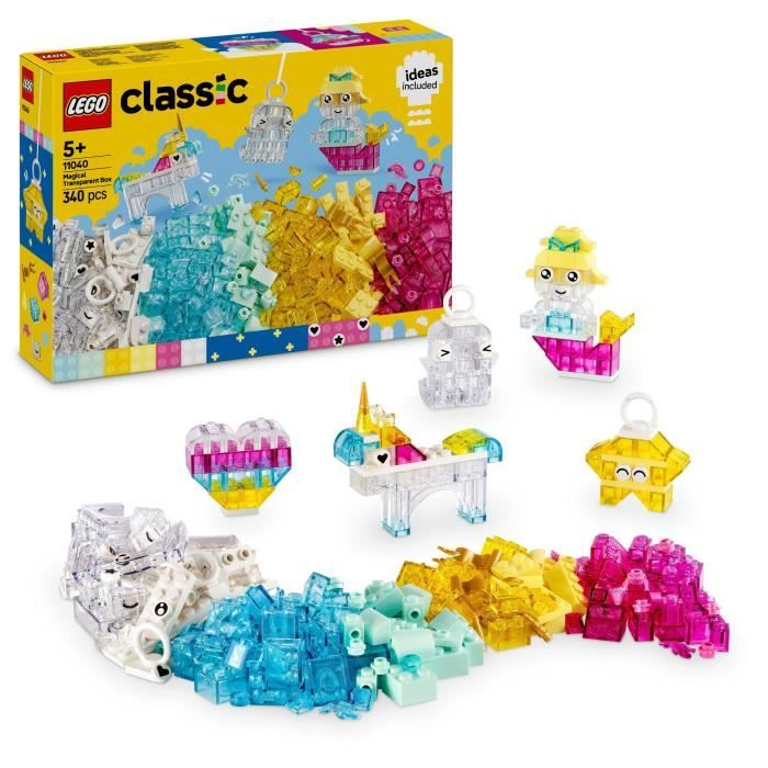 LEGO Classic 11040 La Boîte de Briques Transparentes Magiques - Jeu de construction 5 ans