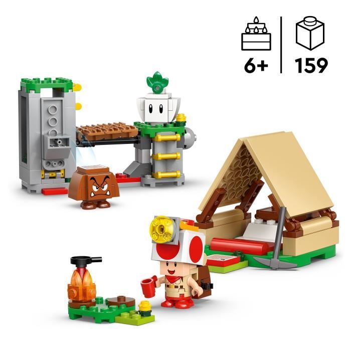Image secondaire de LEGO Super Mario 72040 Campement du Capitaine Toad - Jouet de Construction des 6 ans
