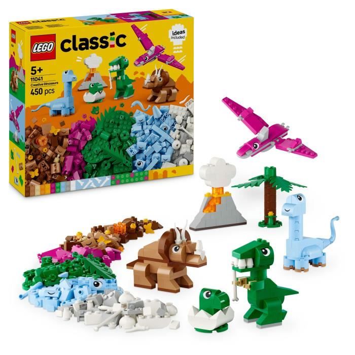 LEGO Classic 11041 Dinosauri creativi - Giocattolo costruibile incluso T-rex