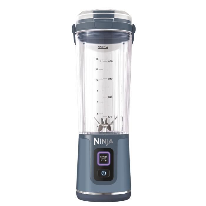 Frullatore portatile Ninja Blast - BC150EUNV - Ciotola da 530 ml - Durata della batteria 2 ore - Senza fili - Senza BPA - Blu denim