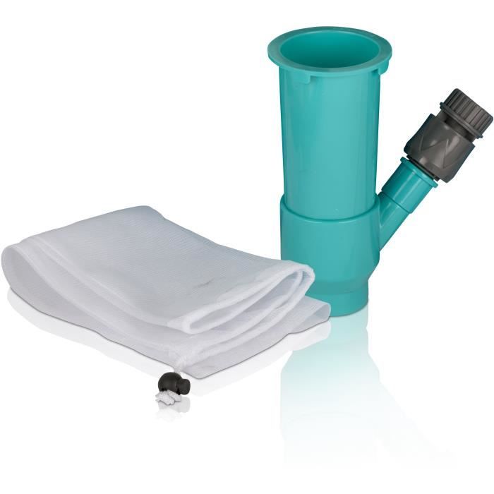 SPOOL Kit d'entretien de piscine 8 accessoires : manche, brosse ligne d'eau, épuisette, thermometre, balai, diffuseur, balai demi lu