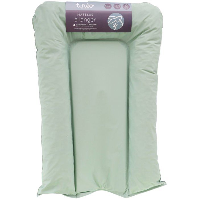 Image secondaire de Matelas à Langer TINEO Flocons - Confort et Sécurité pour Bébé - Bleu Vert