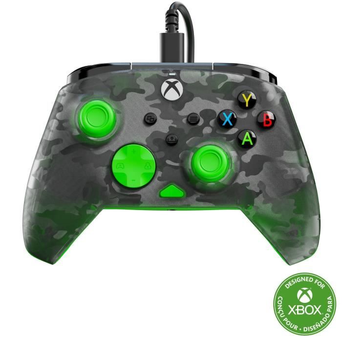 Manette de jeu - Xbox Series X|S, Xbox One et PC - Rematch Core - RGB - Filaire - Camouflage Noir / Vert - TURTLE BEACH