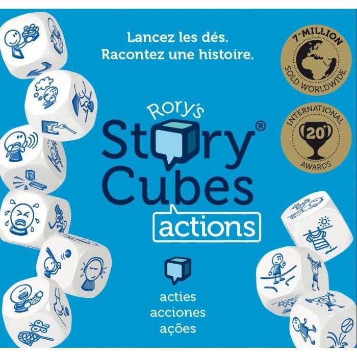 RORY'S STORY CUBES Actions - Jeu de société - Bleu - Asmodée - ASMRSC02ML1