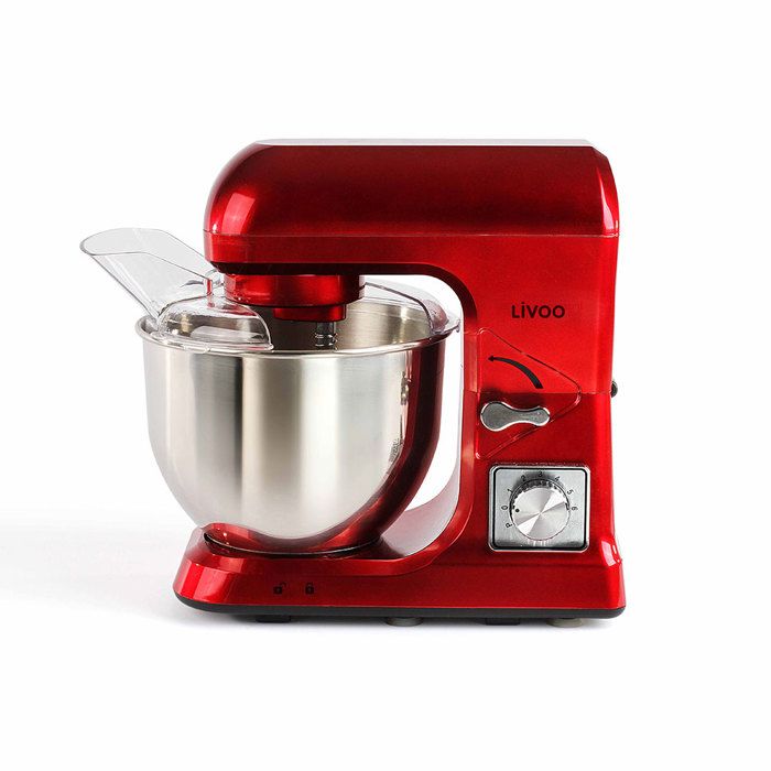 Robot pâtissier - LIVOO - DOP190R - 1000W - Bol 5L inox - 6 vitesses - Fonction pulse