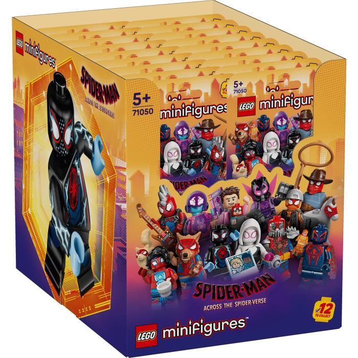 Caja de 36 minifiguras 71050 Spider-Man: Across the Spider-Verse - Juego para ni�os de 5 a�os - Accesorios
