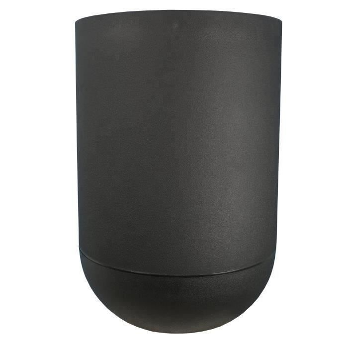 Fioriera rotonda RIVIERA GRANIT TULIP - Plastica - Diametro 50 cm - Nera