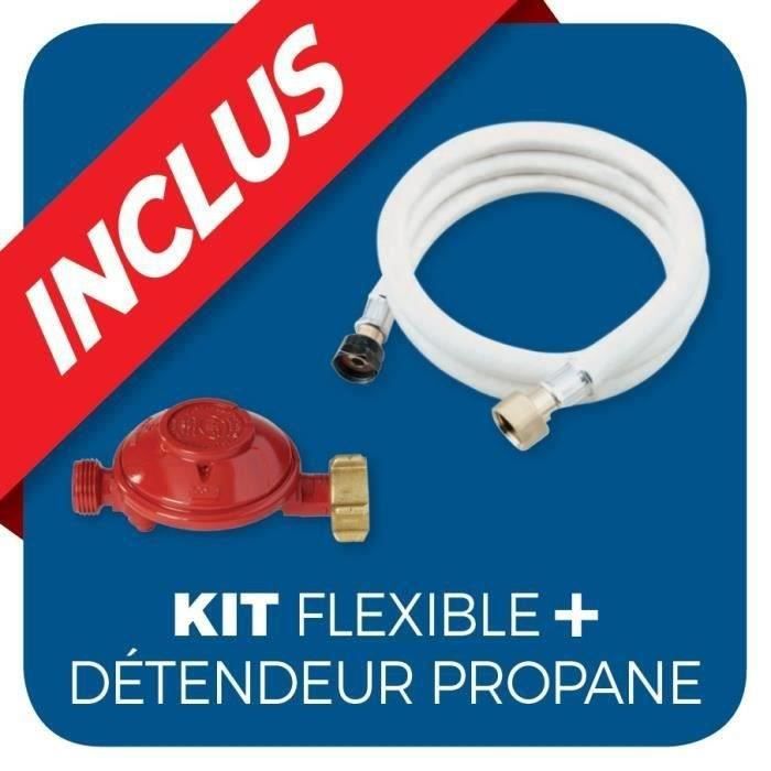Chauffage extérieur gaz FAVEX - Gaz Propane - Housse de protection -  L 50 x P 50 x H 227 cm - Noir