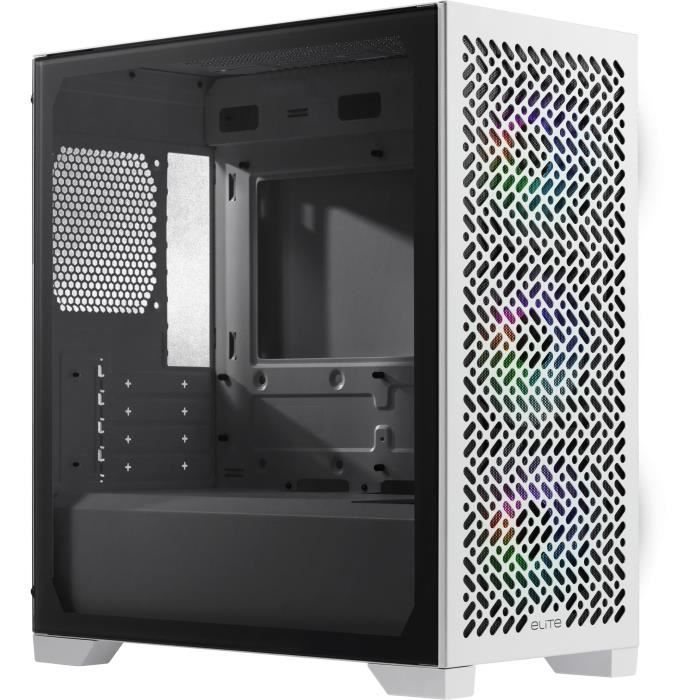 Cooler Master Elite 302 White - Boîtier Mini-Tower Compact pour Gaming