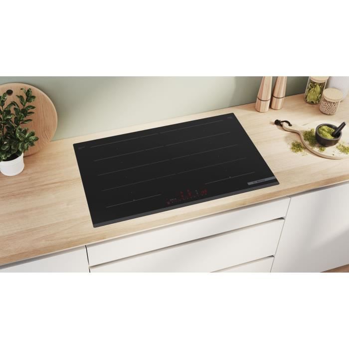 Image secondaire de Table de cuisson a induction - BOSCH - 4 foyers - 52,2 x 80,2 x 5,1 cm - PXY83KHC1E - Noir