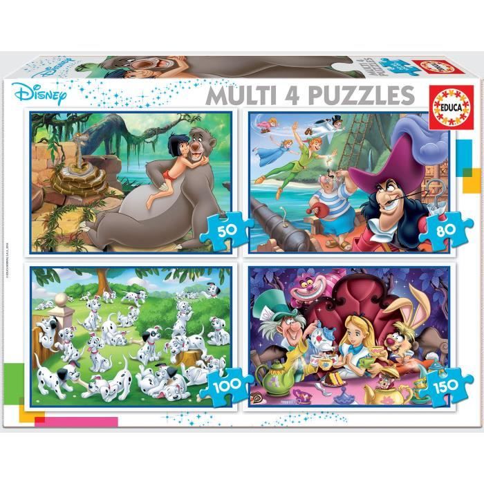 EDUCA - puzzle multi 4 in 1 classiques Disney