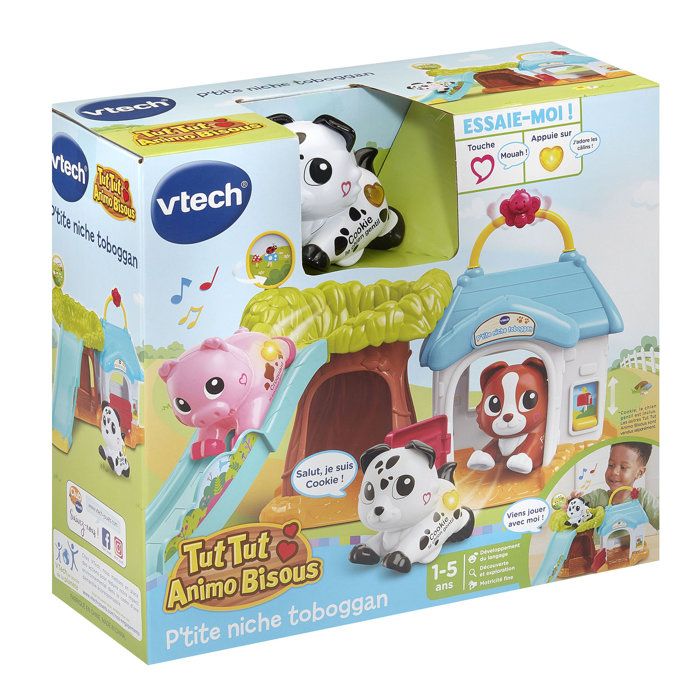 Image secondaire de VTECH Tut Tut Animo Bisous - Niche Toboggan Multicolore avec Cookie le Chien