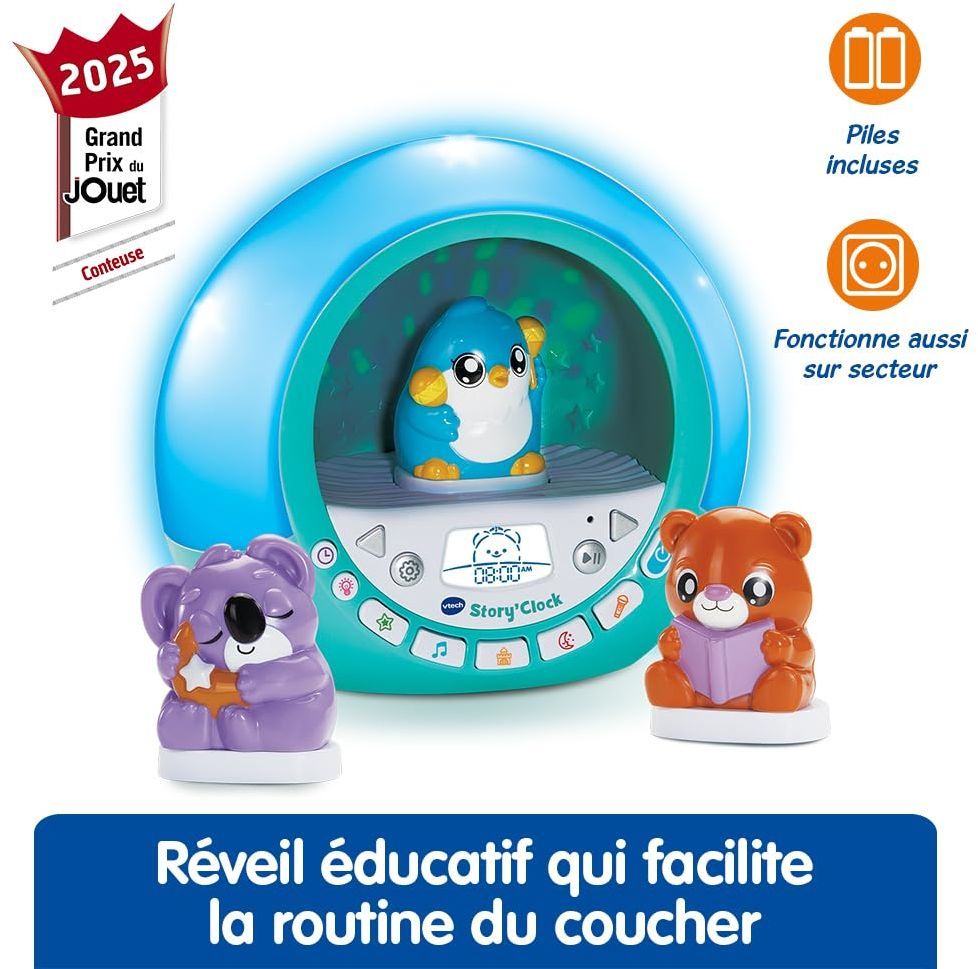 Image secondaire de VTECH Story'Clock - Conteuse-Réveil Interactif Bleu pour Enfants