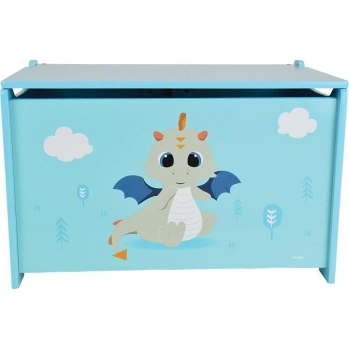 LEON IL DRAGO Scatola portagiochi in legno ± 40 x 58 x 36 cm per bambini