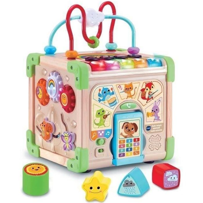CUBO NATURA INTERATTIVO MULTI-ATTIVITÀ VTECH (GIOCATTOLO IN LEGNO CERTIFICATO FSC)