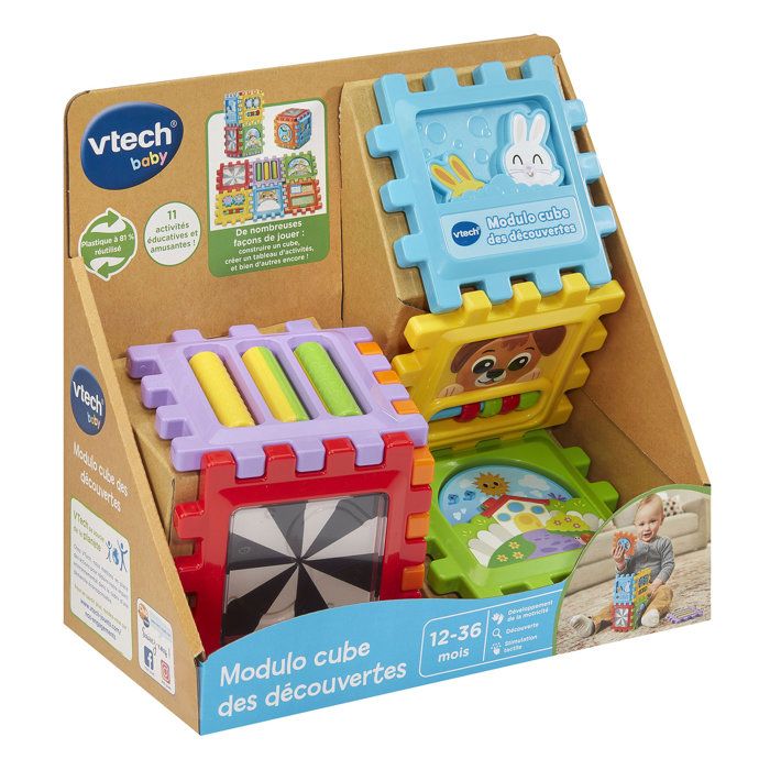 Image secondaire de Cube d'activités modulable VTECH BABY pour éveil sensoriel