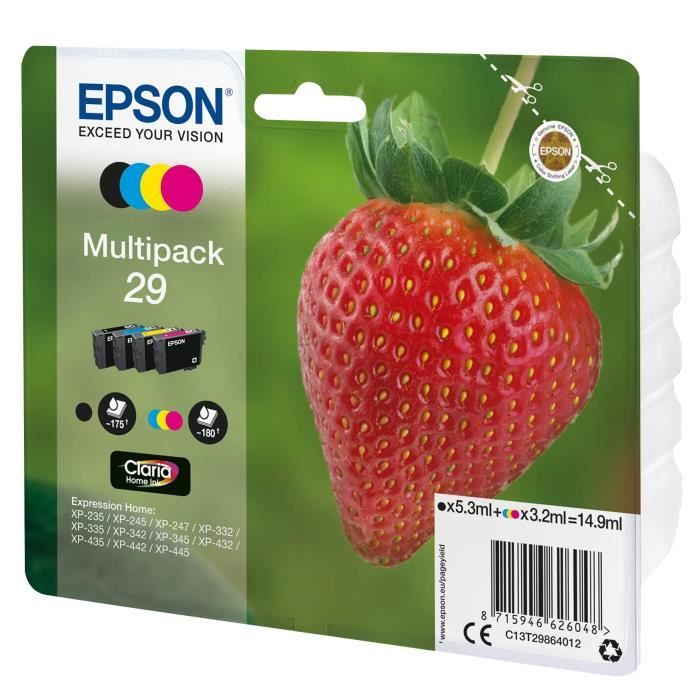 Cartridge Multipack Printing Black Cyan Magenta Yellow Color Compatibility EPSON