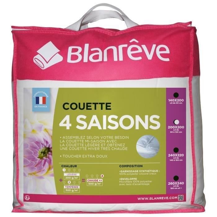 Piumino 4 stagioni BLANREVE - 200 x 200 cm - Bianco